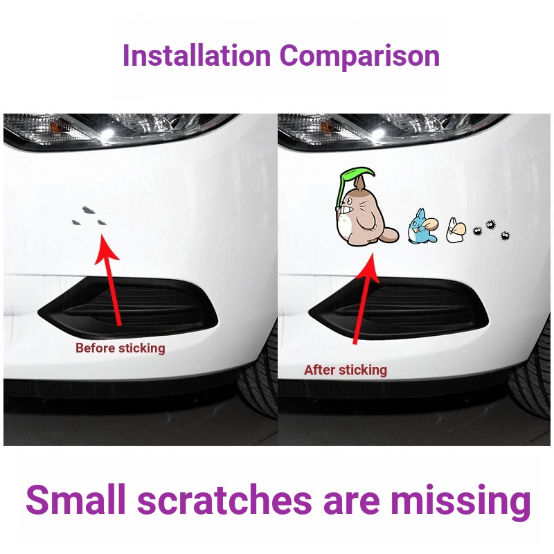 Miếng Dán Đề Can Phản Quang Nhiều Màu Chống Nước Hình Totoro Trang Trí Thân Cửa Sổ Xe Hơi