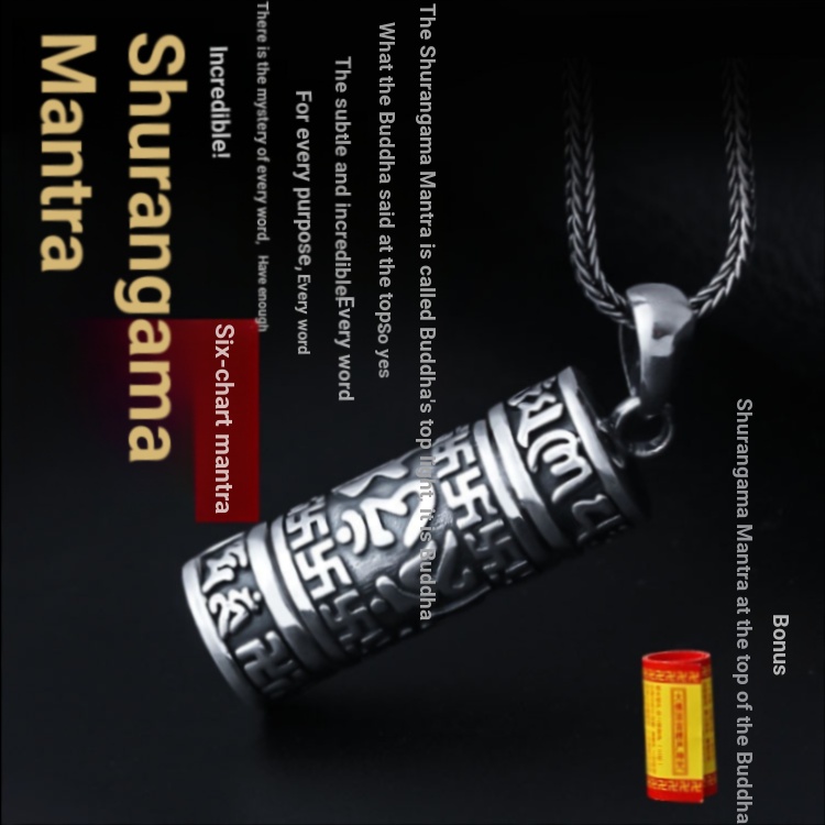 Dây Chuyền Bạc 99 Mặt Hình Hộp Shurangama Mantra Bùa Hộ Mệnh Cho Nam Và Nữ