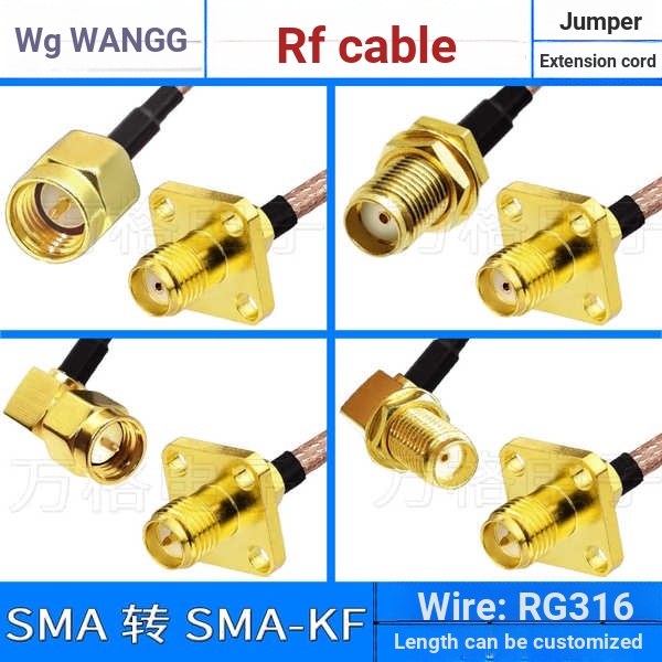 Dây Cáp Kết Nối SMA Sang SMA 4 Lỗ SMA Đực Cái