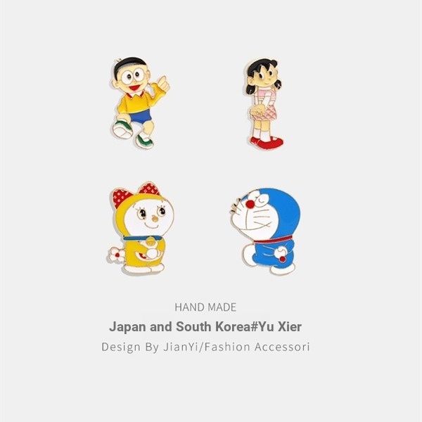 Huy Hiệu Cài Áo Kim Loại Hình Doraemon / Dorami Dễ Thương