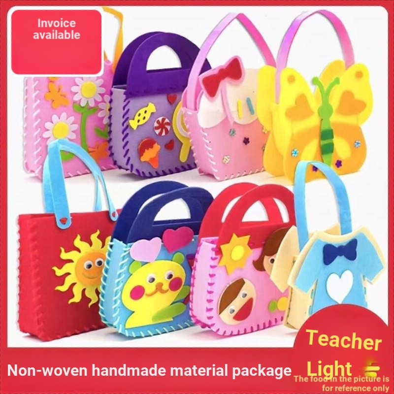 Miếng Dán Túi Xách Handmade diy Bằng Vải Không Dệt Cho Trẻ Mẫu Giáo