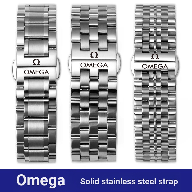 Dây đồng hồ inox cài khóa bướm thích hợp cho đồng hồ Omega của nam nữ 20mm