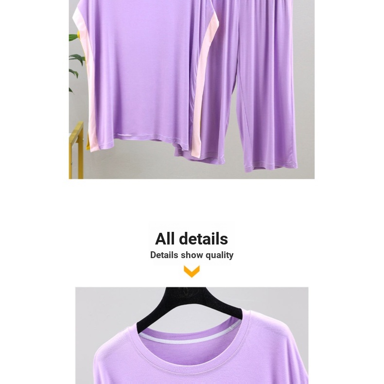 Bộ Đồ Ngủ Áo Thun Mỏng Tay Ngắn Dáng Rộng Thời Trang Mùa Hè Mới 2023