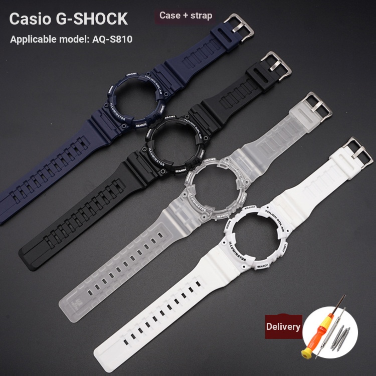 Phù Hợp Dây Đeo + Vỏ Nhựa TPU Thay Thế Cho Đồng Hồ CASIO AQ-S810W AQS810
