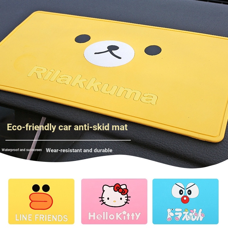 Thảm Lót Điện Thoại / GPS Chống Trượt Hình Hello Kitty / Mickey / Minnie Dễ Thương Trang Trí Xe Hơi