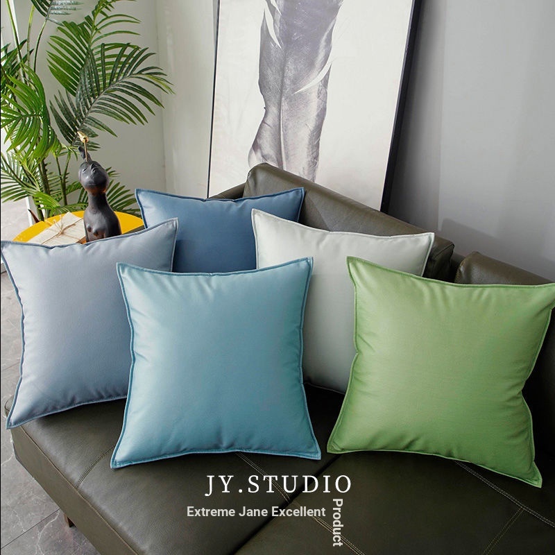 Vỏ Gối Tựa Lưng Vải Da Màu Trơn Hiện Đại Cao Cấp 30X50 / 40X60 / 40X40 / 45X45Cm