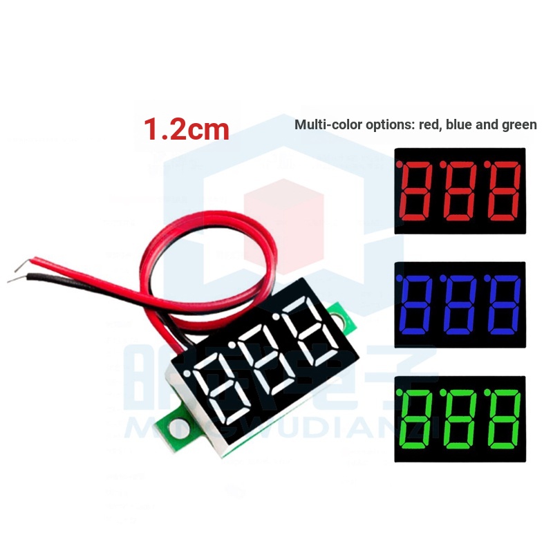 Vôn Kế Kỹ Thuật Số 1714 > Vôn Kế Hai Dây 1.2cm 4.5V30V DC Cho Xe Máy
