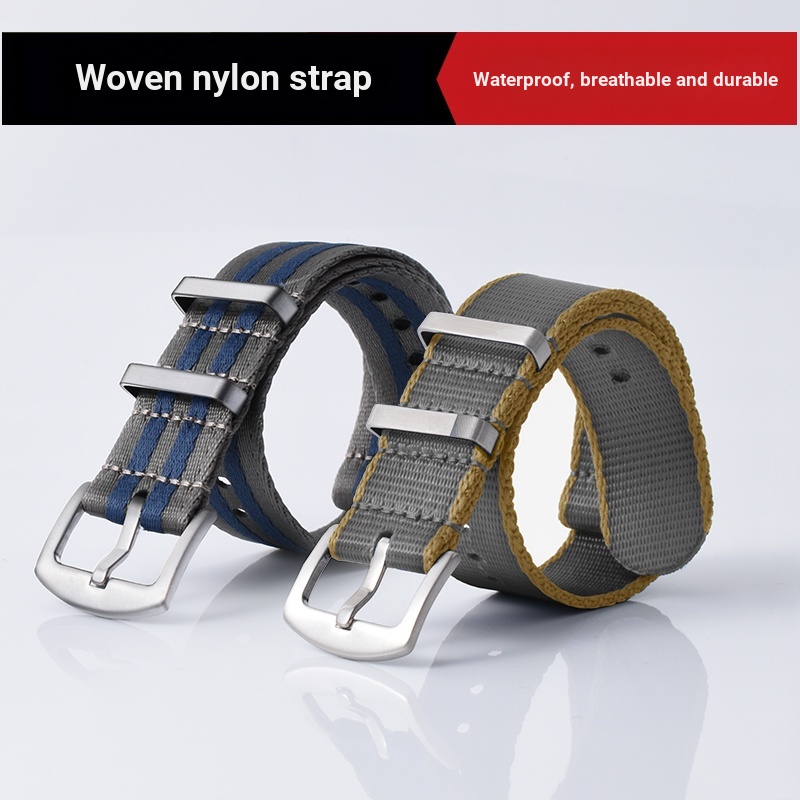 Bộ Đồ Thời Trang Cho SEIKO SEIKO No... Dây Đeo Đồng Hồ Bằng Vải Bố Nylon Bện 22mm 5 Màu Đen SRPD79K1 77K1