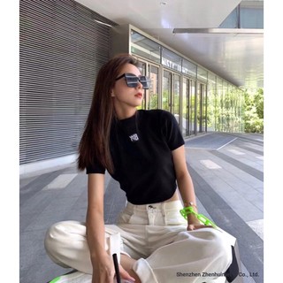 Áo Thun Ngắn Tay Chống Nắng In Chữ 20ss Ôm Dáng Kèm Quần Dài Thời Trang Mùa Hè Cho Nam Và Nữ