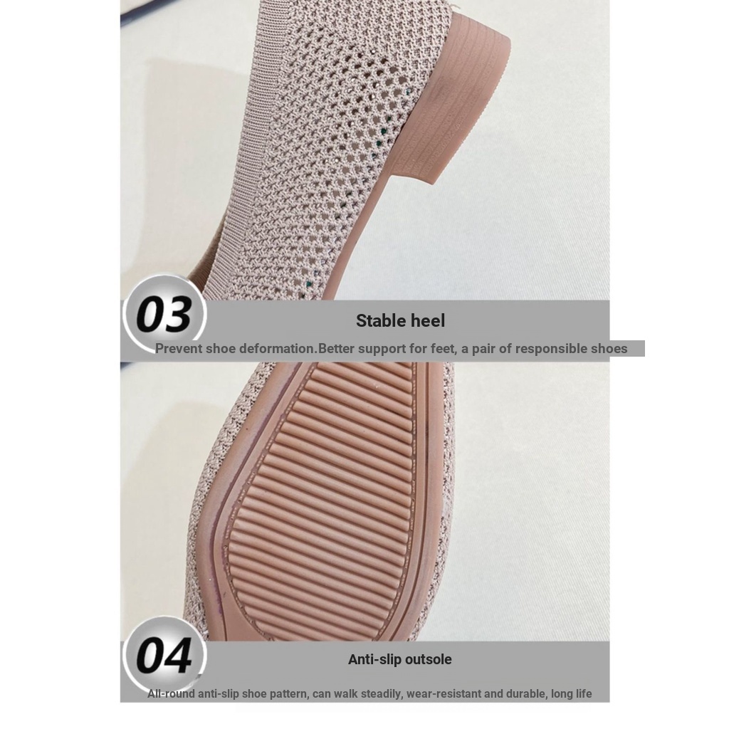 Giày Lười Dệt Kim Mũi Vuông Đế Mềm Thoáng Khí Thời Trang Xuân Hè 2022 Cho Nữ