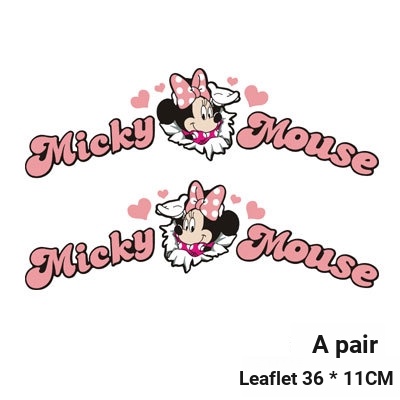 Miếng Dán Trang Trí Xe Hơi / Mô Tô Hình Chuột Mickey Minnie Dễ Thương