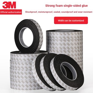 [Băng một mặt] Băng xốp đen 3M Cửa có độ nhớt cao Windows Niêm phong chống va chạm Bọt cách âm Đệm chống sốc Dải xốp EVA Tự dính 1-2-