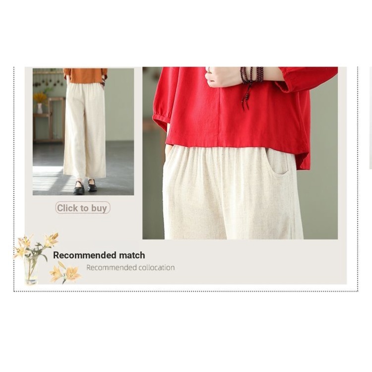 Áo Thun Ba Lỗ Vải Lanh Cotton Cổ Tròn Màu Trơn Thời Trang Xuân Hè Mới M-4xl2023