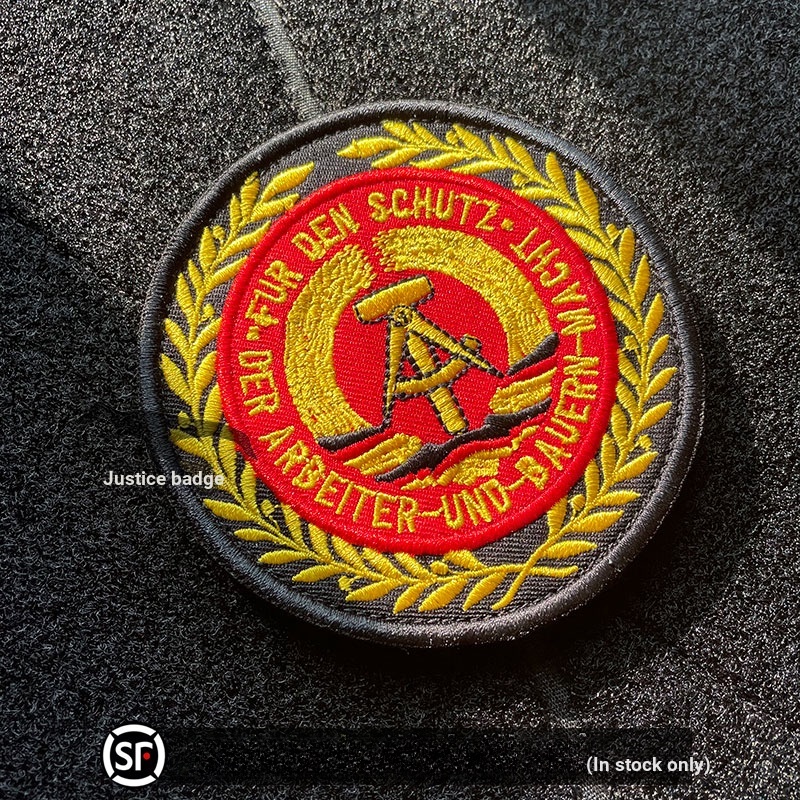 Miếng Dán / Huy Hiệu / Cánh Tay / Biểu Tượng Trang Trí Ba Lô / Áo Khoác Jean Chiến Thuật East Germany DDR Thêu Chữ Morale Chapter 3D