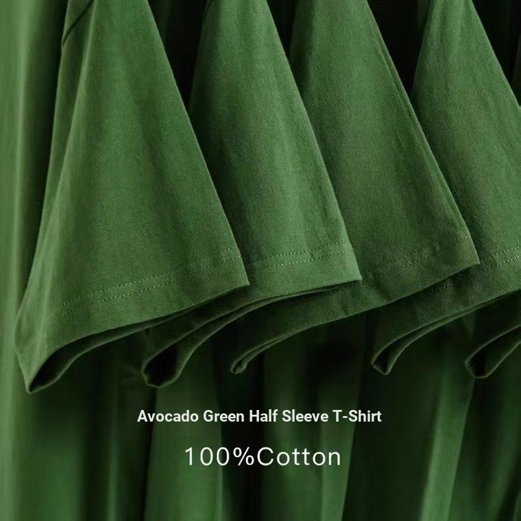 Quả Bơ Khổng Lồ Màu Trắng Và Xanh Lá Cây Khổng Lồ! Áo Thun Cotton Cổ Tròn Ngắn Tay Dáng Rộng Cài Nút Màu Sắc Đơn Giản Trọng Lượng 200g