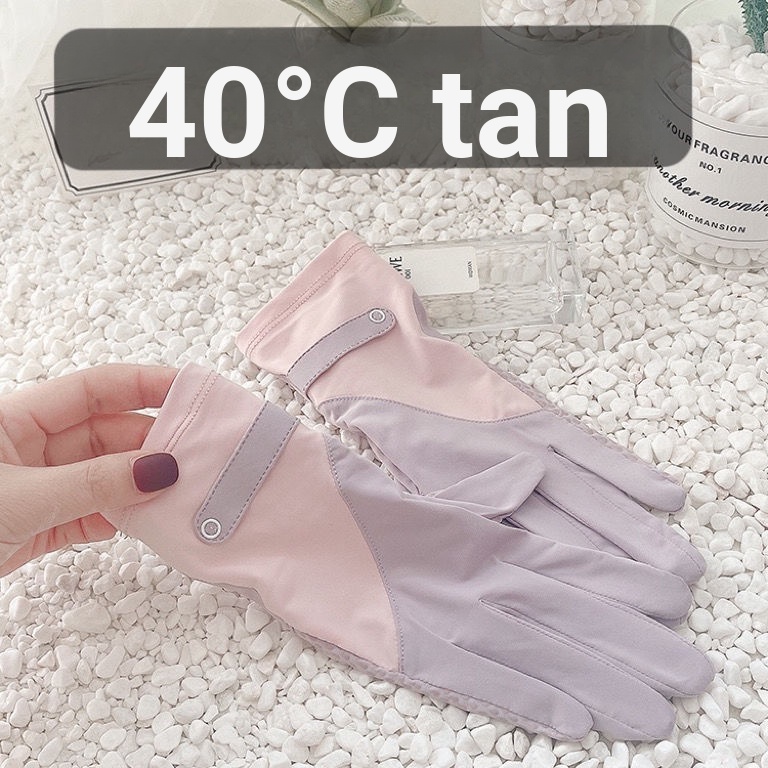 Găng Tay Lái Xe Chống Nắng Tia Cực Tím Chống Trượt Vải Lụa Lạnh Mỏng Phong Cách Mới 2023 Có Thể Chạm