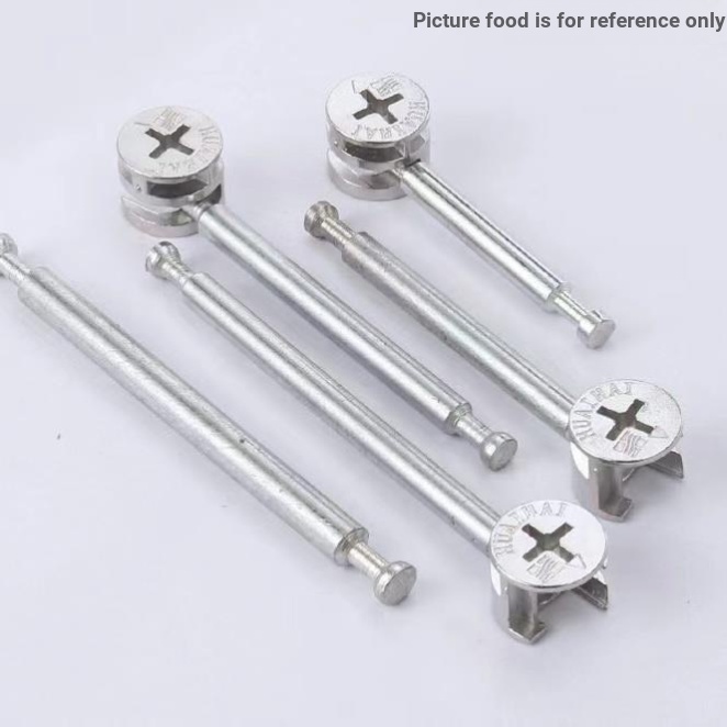 Đai Ốc Ba Trong Một Khóa Bánh Xe Eccentric Ba Trong Một Màu Trắng Kết Nối Giường / Tủ Quần Áo