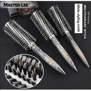 Lược Tròn Tạo Kiểu Tóc Uốn & Uốn Tóc Với Tay Cầm Bằng Gỗ Tự Nhiên