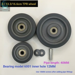 ★★ Bánh Xe Cao Su Đàn Hồi 10cm 13.3cm 16.6cm Không Gây Tiếng Ồn Chống Mài Mòn Cho Kệ / Bánh Xe Lăn / Vải