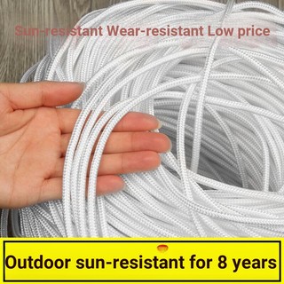 ⭐⭐⭐Dây Nylon Bện Màu Trắng Chống Mài Mòn Dùng Để Phơi Quần Áo / Lều
