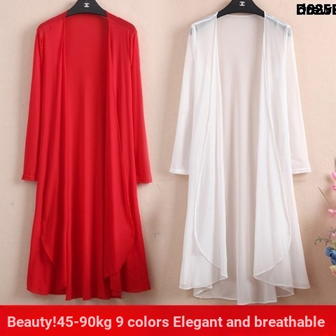 Áo Khoác Cardigan Dáng Dài Cỡ Lớn Thời Trang Đi Biển Mùa Hè Cho NữÁo Choàng Mỏng Chống Ra Ngoài Phù Hợp Với Phụ Nữ (Áo Choàng Ngoài)