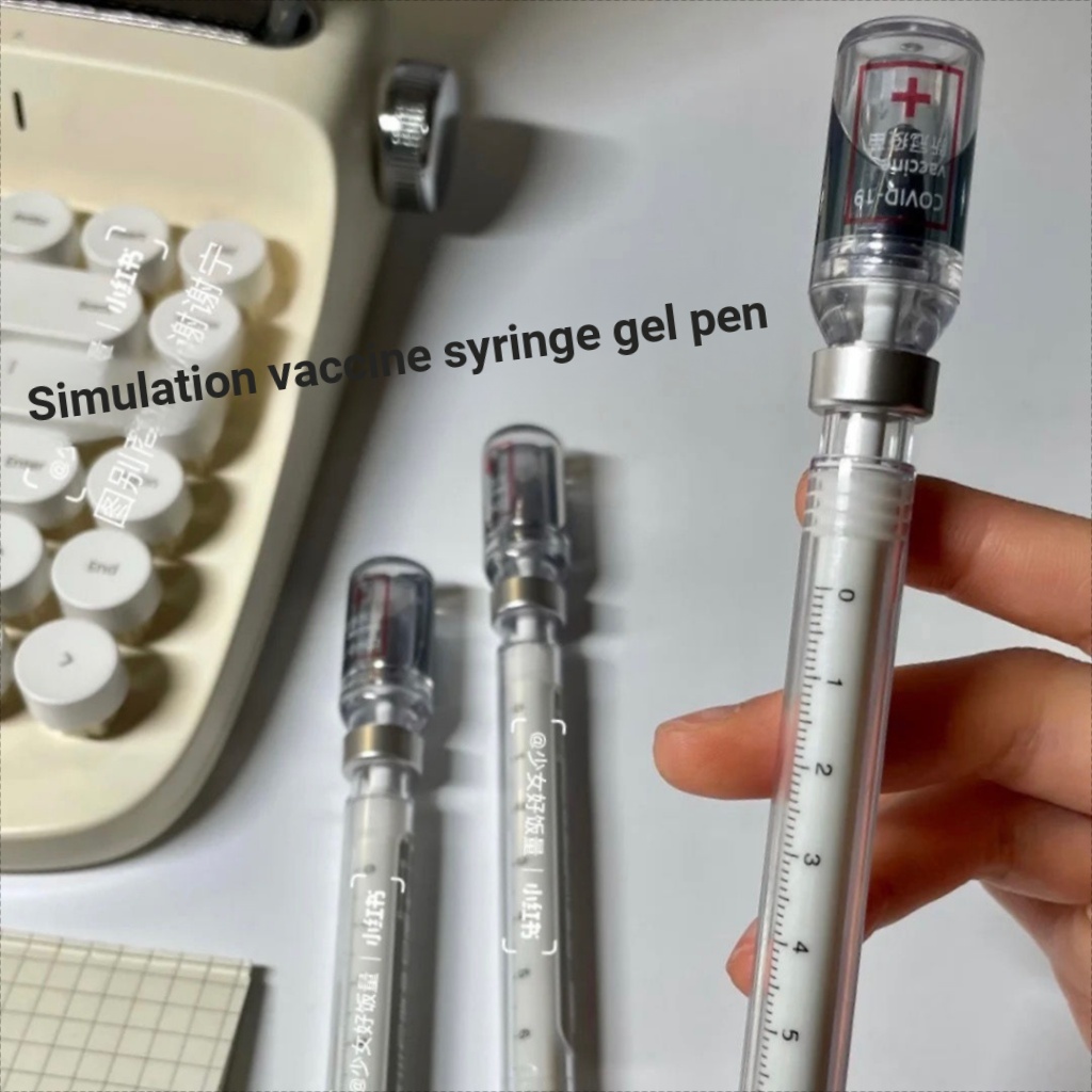 ✍Bút Kim Tiện Dụng Chất Lượng Cao✍ Bút Mực Gel 0.38 Hình Ống Tiêm Màu Đen Sáng Tạo