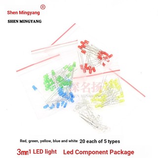 Set 100-500 Đèn Led Diode F3 F5 Nhiều Màu SM 3mm