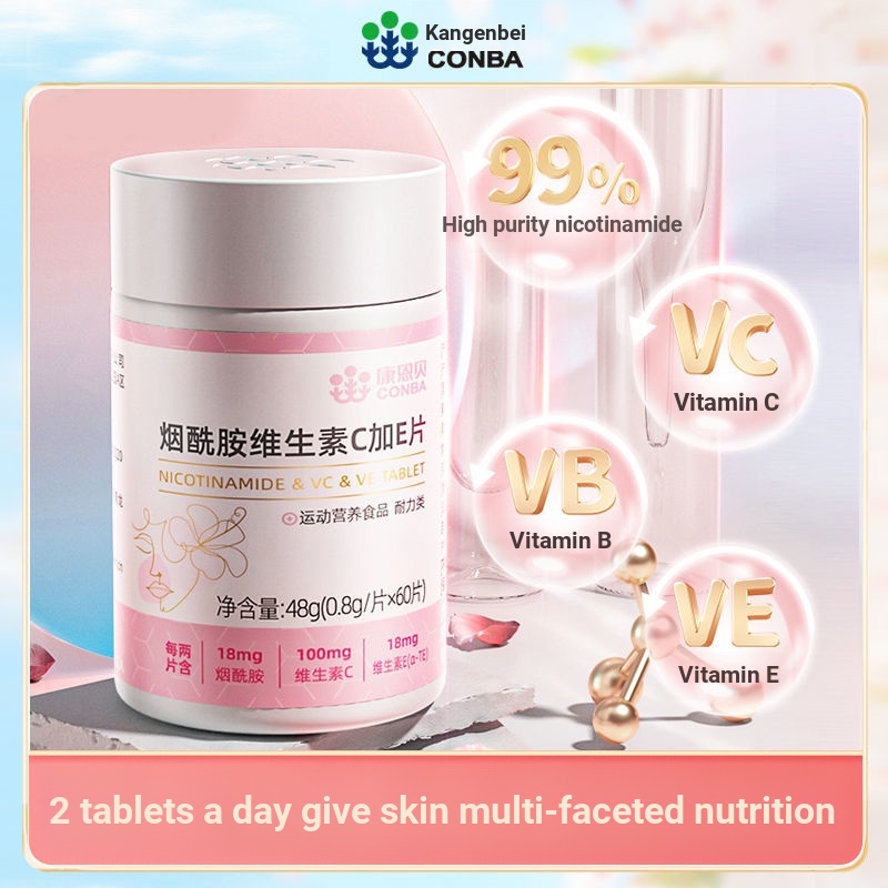 Set 60 Viên Nén vitamin c e nicotinamide Có Thể Tái Tạo Nhiều Loại vitamin e + Niacin