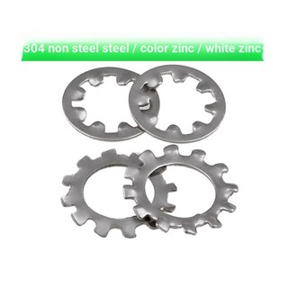 Vòng đệm răng cưa bằng thép không gỉ 304 chống trượt m3m4m5m6m màu sắc tùy chọn