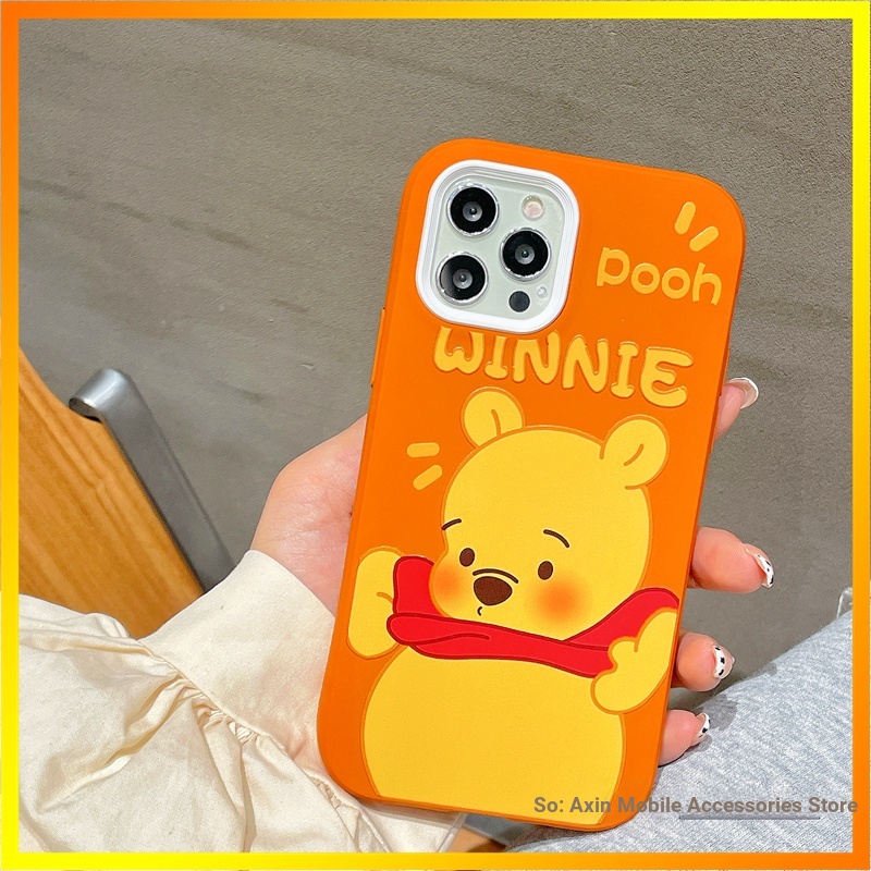 Ốp Điện Thoại Silicon Chống Sốc Hình Winnie the Pooh Cho iPhone11 13pro i12 I8 I7Plus XS MAX XR