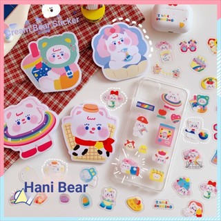 🍓Gấu Hani🍓Miếng Dán Trang Trí Sổ Tay / Nhật Ký / Tường Họa Tiết Cô Gái Dễ Thương Phong Cách Hàn Quốc diy