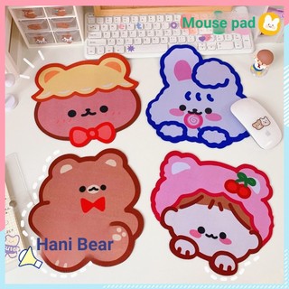 🍓Gấu Hani🍓Tấm Lót Chuột Máy Tính Mềm Mại Chống Trượt Hình Gấu / Thỏ Kiểu Nhật Hàn Dễ Thương