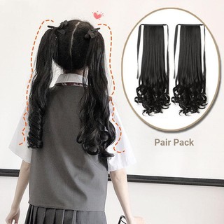 Tóc Giả Thắt Bím Đuôi Ngựa Dài Xoăn Mềm Mại Phong Cách lolita Nhật Bản Dễ Thương Dành Cho Bạn Gái