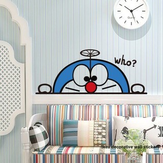 Miếng Dán Trang Trí Cửa Kính Chống Thấm Nước Hình Doraemon Đáng Yêu