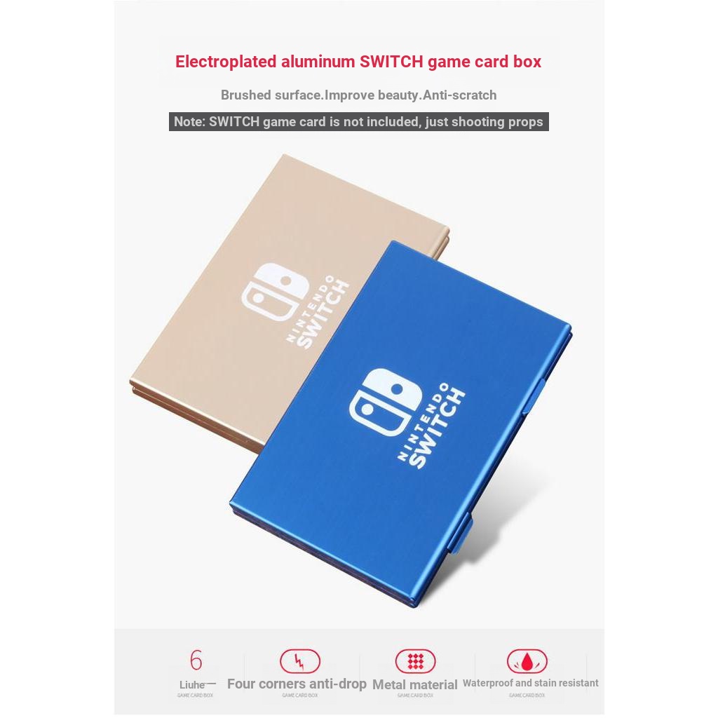 Bộ 6 Hộp Đựng Thẻ Game Nintendo Switch NS Bằng Hợp Kim Nhôm Chất Lượng Cao
