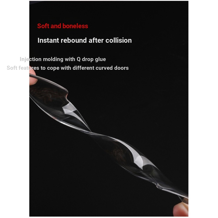 Bộ 4 Miếng Dán Cao Su Trong Suốt Chống Va Chạm Hình Doraemon Cho Cửa Xe Hơi