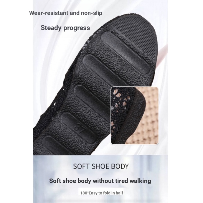 Giày Lười Vải Lưới Đế Mềm Chống Trượt Thời Trang Mùa Hè 2023 Cho Mẹ Bầu