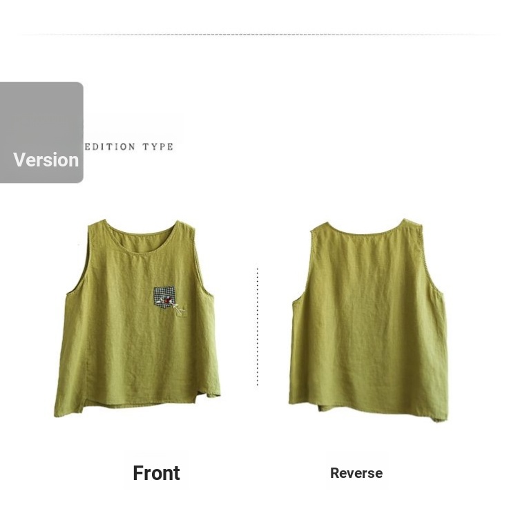 Áo Cotton Lanh Hai Dây Dáng Rộng Màu Trơn Thời Trang Mùa Hè Hàng Mới 2023