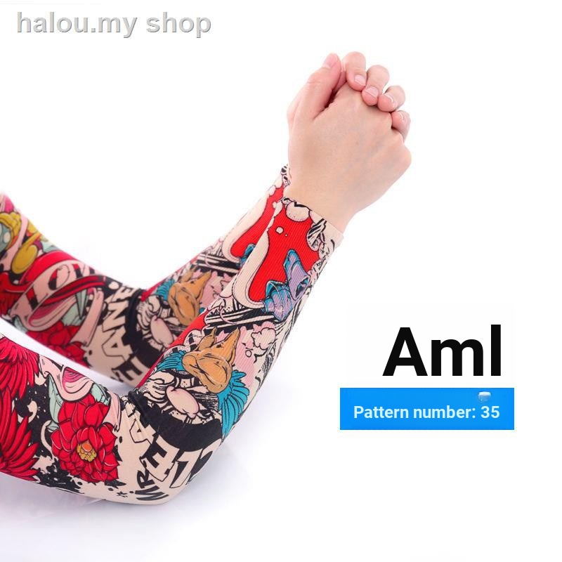 ♛Ống Tay Áo Chống Nắng Bằng Lụa Lạnh Không Đường May Hình Xăm Hoa Dành Cho Trẻ Em Đi Xe Đạp Mùa Hè Ốp