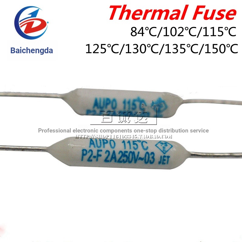Set 100 Cầu Chì Nhiệt Độ 2A 250V 84 / 102 / 115 / 125 / 130 / 135 / 150 Độ RF Chuyên Dụng