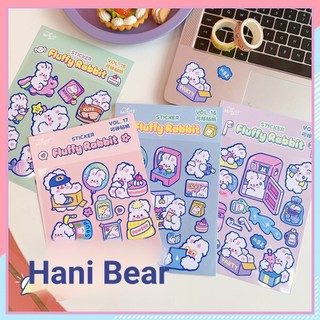 🍓Gấu Hani🍓Miếng Dán Trang Trí Điện Thoại / Sổ Tay Hình Thỏ Gummy Kiểu Hàn Quốc Dễ Thương