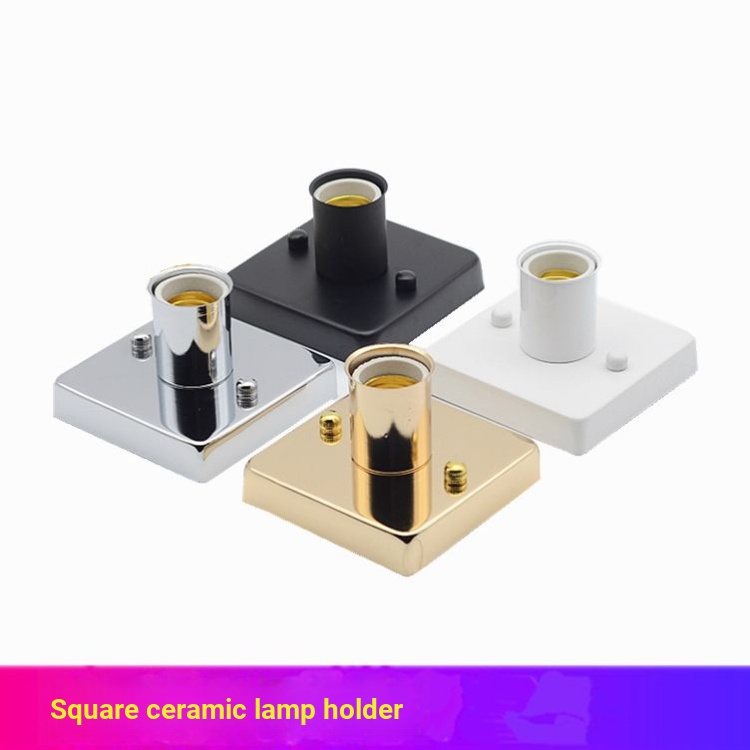 Giá Đỡ Đèn Trần Hình Vuông Bằng Gốm Sứ Kèm Ốc Vít Tiện Dụng Cho Quán Bar / Đèn Treo Tường