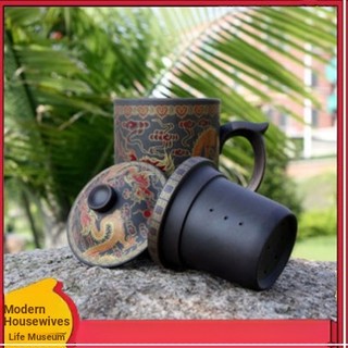 Bộ Tách Trà Bằng Sứ Cỡ Lớn Có Nắp Lọc Tiện Dụng