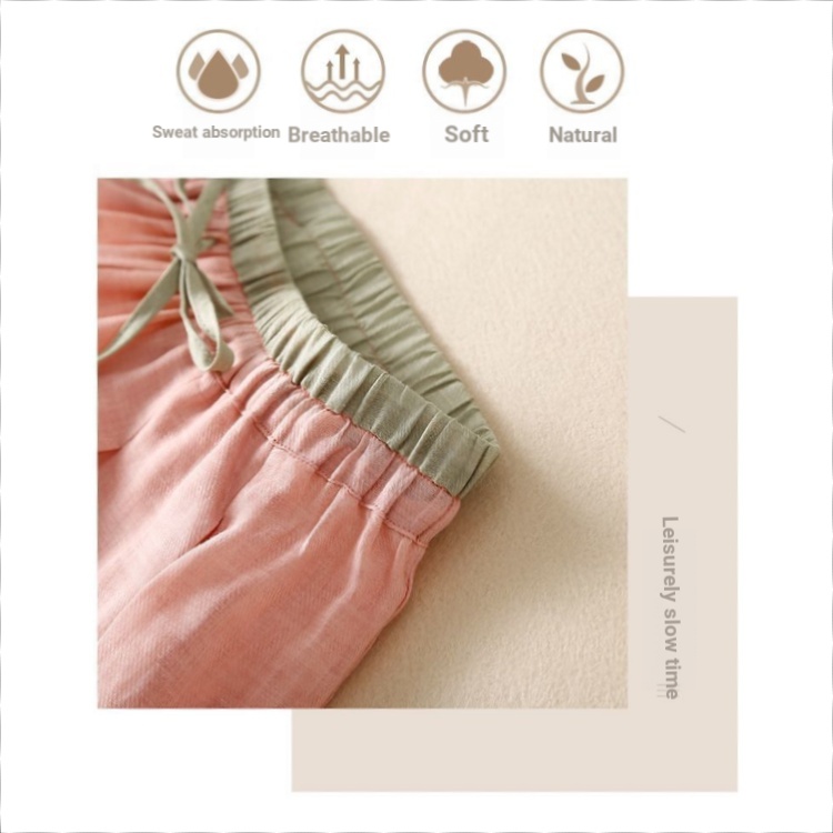 Quần Harem Cotton Lanh Mỏng Dài Đến Mắt Cá Chân Eo Cao Có Dây Rút Mẫu Mới Năm 2023 Cho Nữ