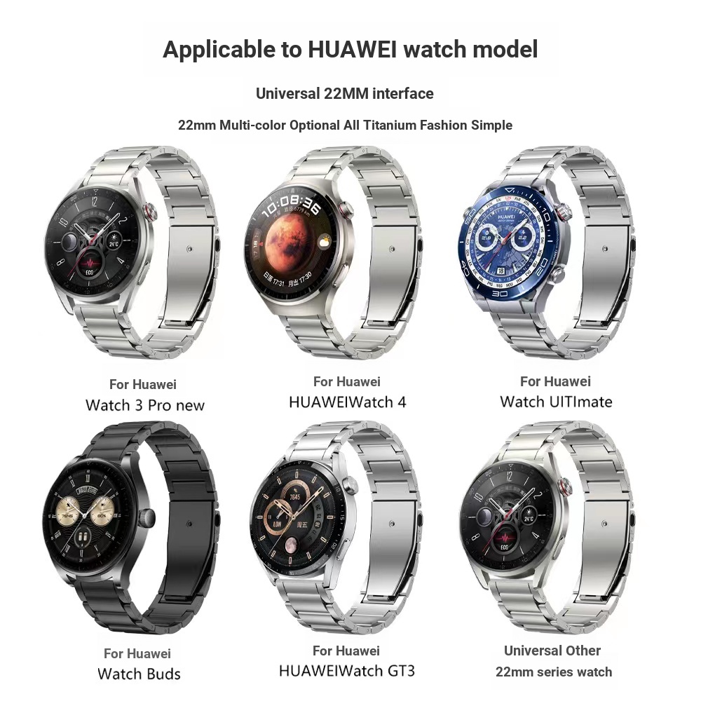 Phù Hợp Dây Đeo Hợp Kim Titan 22mm Cho huawei watch gt2 / 3 / 4 46mm / pro / gt3 pro 46mm 3 / 3pro new / watch4 pro / glory magic2 / gs3 / gs pro