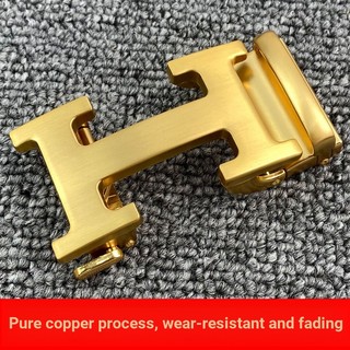 Thắt lưng nam thắt lưng thắt lưng đầu high-end khóa tự động quần thắt lưng đầu phụ kiện thắt lưng bán đơn 3.5cm kẹp h-buckle thắt lưng bé trai thắt lưng