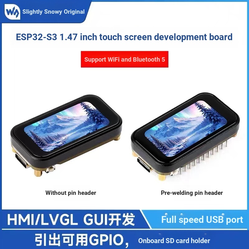 ESP32-S3 1.47 Inch 172 x 320 Độ phân giải 262K 2.4 GHz Wi-Fi BLE 5 màu LCD Bảng phát triển màn hình 