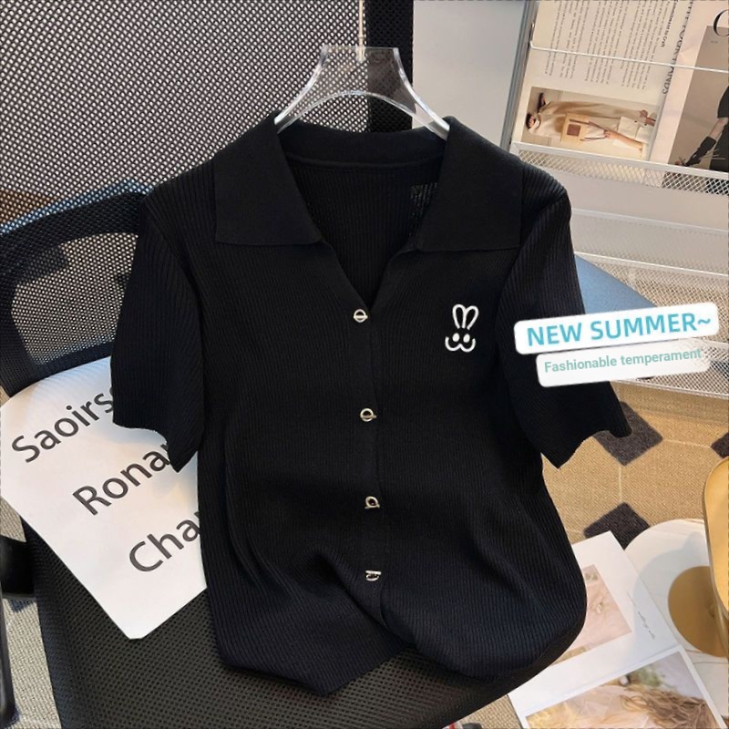 Áo Thun Lụa Dệt Kim Tay Lửng Màu Sắc Trơn Thời Trang Mùa Hè 2023 Dành Cho Nữ