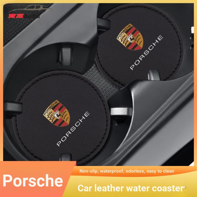 Phù Hợp Đế Lót Ly Bằng Da Chống Trượt Cho Xe Hơi porsche macan cayenne 718 palamela / 911