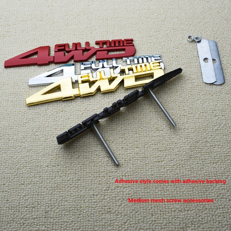 Miếng Dán Trang Trí Xe Hơi Địa Hình Bốn Bánh Bằng Kim Loại Dày 4wd Tiêu Chuẩn Bốn Bánh Họa Tiết Lưới